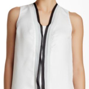 Ellen Tracy Solid Combo Twill Tank